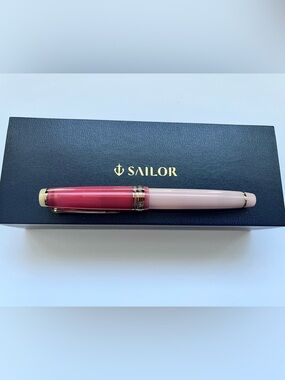 NIP Sailor Pro Gear Slim Fountain Pen Dried Flowers Pink Rose Medium Nib 14k